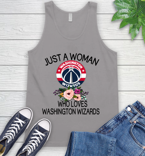 NBA Just A Woman Who Loves Washington Wizards Basketball Sports Tank Top 2