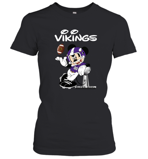 Mickey Vikings Taking The Super Bowl Trophy Football Women's T-Shirt