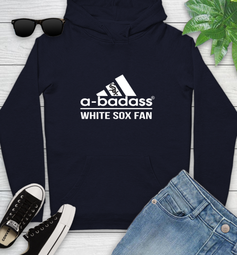 MLB A Badass Chicago White Sox Fan Adidas Baseball Sports Youth Hoodie 3