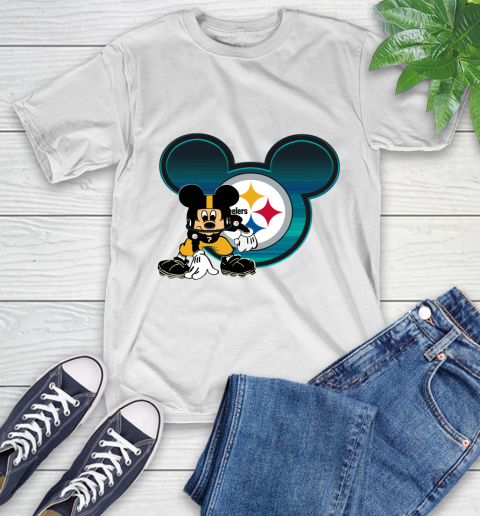 NFL Pittsburgh Steelers Mickey Mouse Disney Football T Shirt T-Shirt