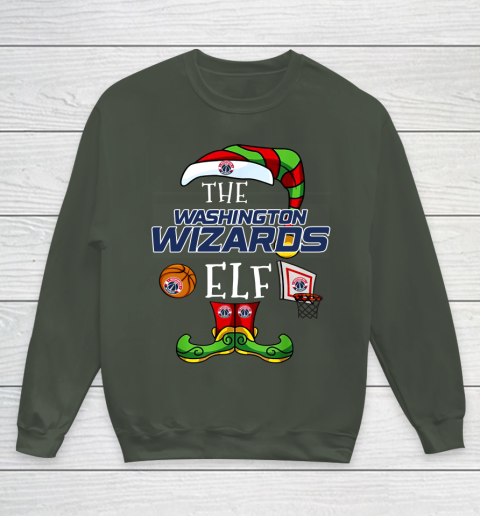 Washington Wizards Christmas ELF Funny NBA Youth Sweatshirt 8