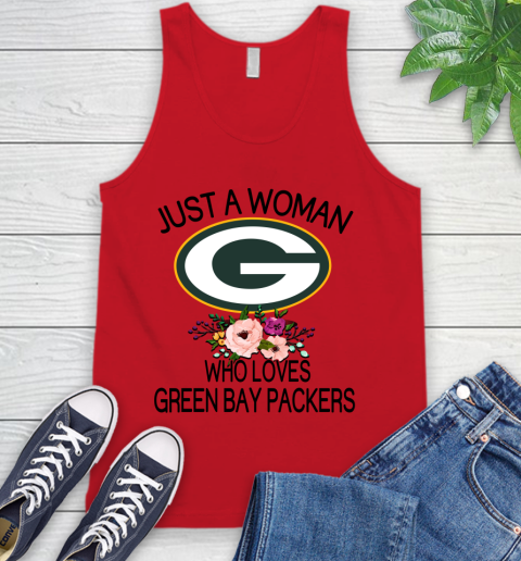 NFL Just A Woman Who Loves Green Bay Packers Football Sports Tank Top 4