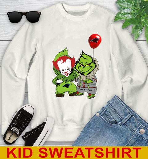 Carolina Panthers Baby Pennywise Grinch Christmas NFL Football Youth Sweatshirt