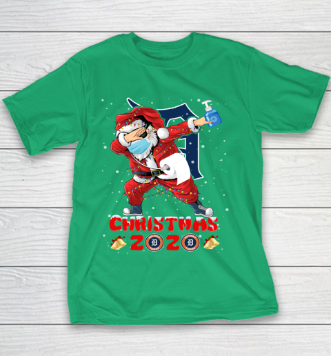 Detroit Tigers Funny Santa Claus Dabbing Christmas 2020 MLB Youth T-Shirt 3