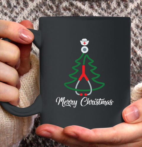 Merry Christmas Nurse Tee Yuletide Practitioners Cute Gift Ceramic Mug 11oz