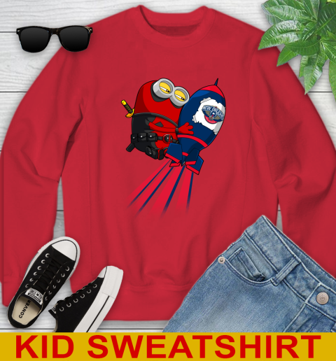 NBA Basketball New Orleans Pelicans Deadpool Minion Marvel Shirt Youth Sweatshirt 7