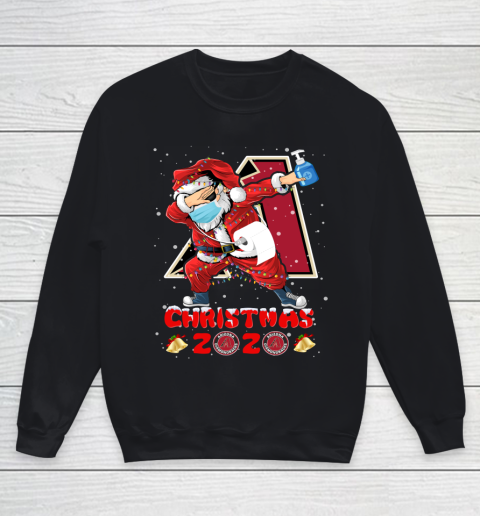 Arizona Diamondbacks Funny Santa Claus Dabbing Christmas 2020 MLB Youth Sweatshirt