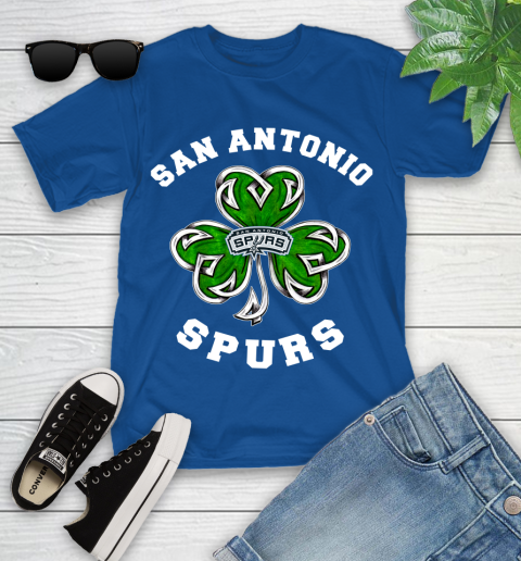 NBA San Antonio Spurs Three Leaf Clover St Patrick's Day Basketball Sports Youth T-Shirt 12