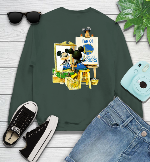 NBA Basketball Golden State Warriors Mickey Drawing Shirt 36