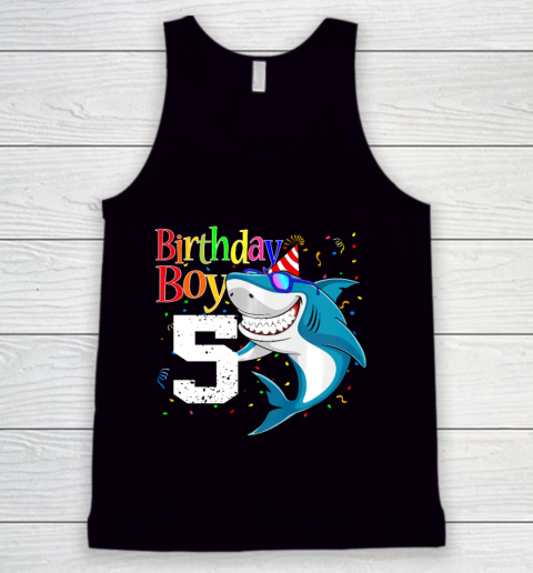 Kids 5th Birthday Boy Shark Shirts 5 Jaw Some Four Tees Boys 5 Years Old Tank Top