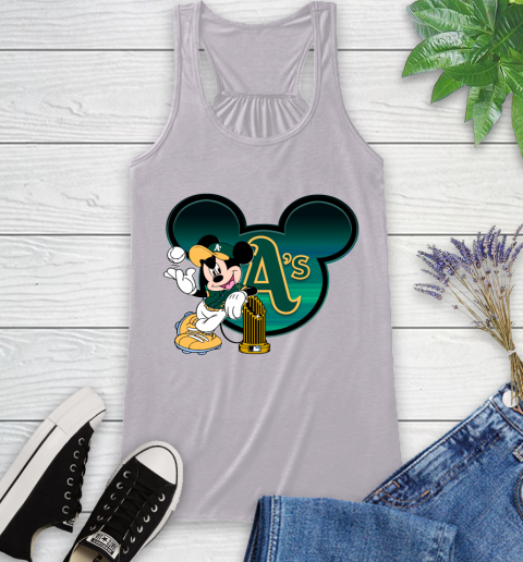 MLB Oakland Athletics The Commissioner's Trophy Mickey Mouse Disney Racerback Tank 5
