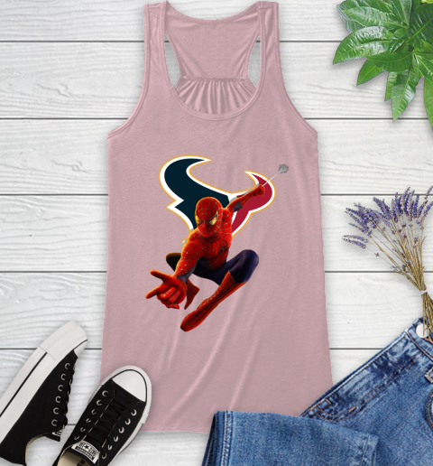 NFL Spider Man Avengers Endgame Football Houston Texans Racerback Tank 11