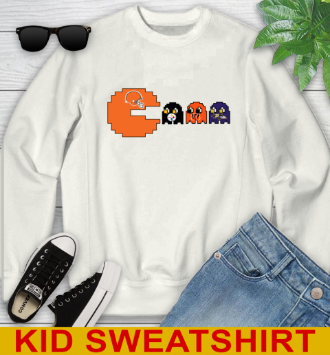 Cleveland Browns NFL Football Pac Man Champion Youth Sweatshirt