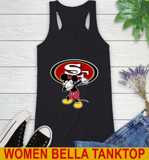 San Francisco 49ers NFL Football Dabbing Mickey Disney Sports Racerback Tank 2