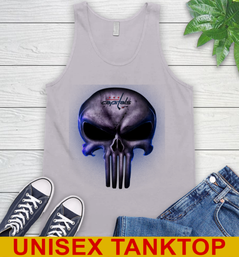 Washington Capitals NHL Hockey Punisher Skull Sports Tank Top 3