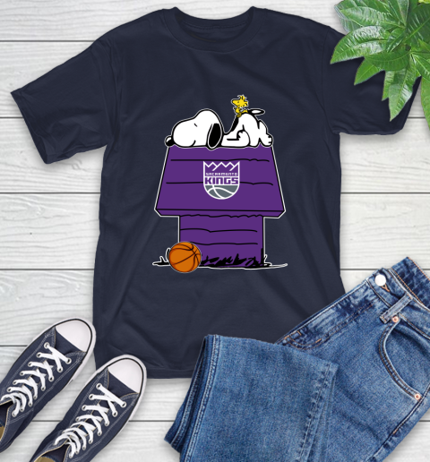 Sacramento Kings NBA Basketball Snoopy Woodstock The Peanuts Movie T-Shirt 4