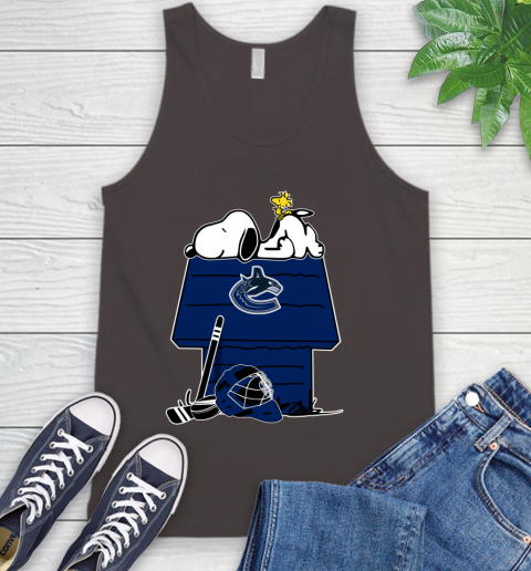 Vancouver Canucks NHL Hockey Snoopy Woodstock The Peanuts Movie Tank Top 7