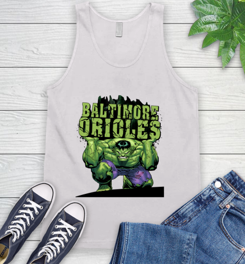 Baltimore Orioles MLB Baseball Incredible Hulk Marvel Avengers Sports Tank Top