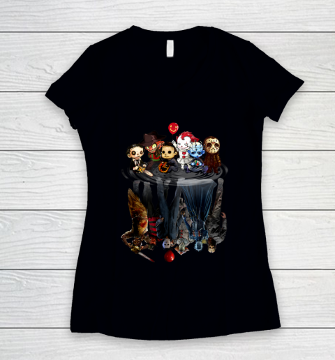 Creeps Halloween Horror Movies Gift T Shirt.0ESDTDUYC9 Women's V-Neck T-Shirt