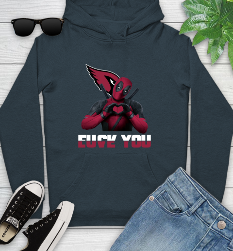 NHL Arizona Cardinals Deadpool Love You Fuck You Football Sports Youth Hoodie 10