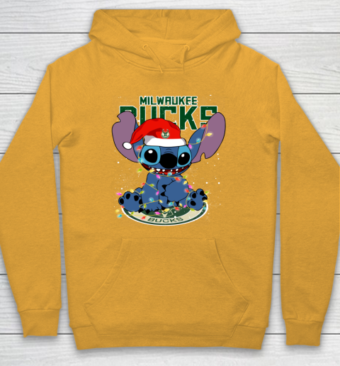 Milwaukee Bucks NBA noel stitch Basketball Christmas Hoodie 2