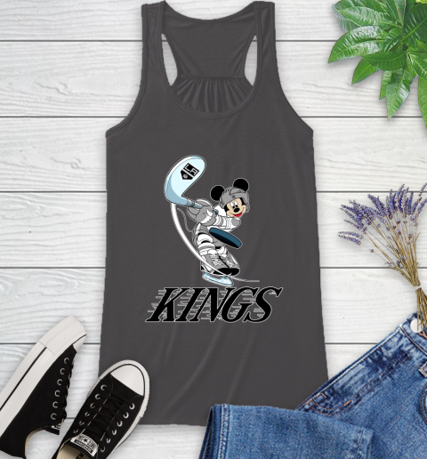 NHL Hockey Los Angeles Kings Cheerful Mickey Mouse Shirt Racerback Tank 12