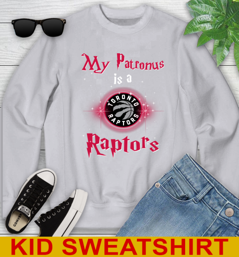 NBA Basketball Harry Potter My Patronus Is A Toronto Raptors Youth Sweatshirt 3