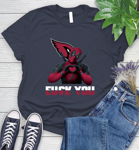NHL Arizona Cardinals Deadpool Love You Fuck You Football Sports Women's T-Shirt 14