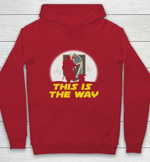 Vegas Golden Knights NHL Ice Hockey Star Wars Yoda And Mandalorian This Is The Way Youth Hoodie 7