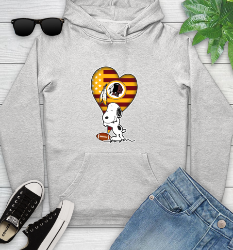 Washington Redskins NFL Football The Peanuts Movie Adorable Snoopy Youth Hoodie