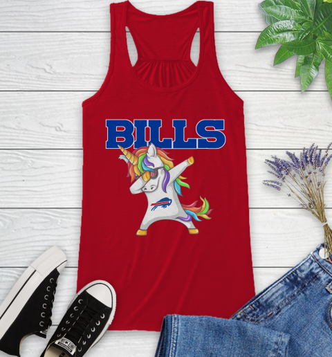 Buffalo Bills NFL Football Funny Unicorn Dabbing Sports Racerback Tank 6