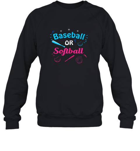 Baseball Or Softball Annoucement Gender Reveal Pink Or Blue Sweatshirt