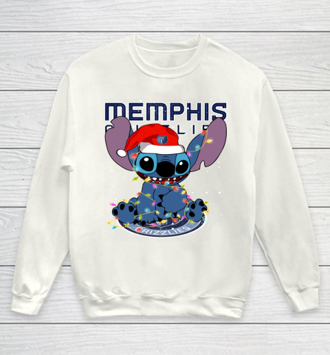 Memphis Grizzlies NBA noel stitch Basketball Christmas Youth Sweatshirt