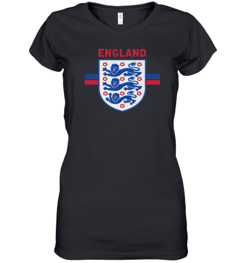 2022 England Football Essentials Primary Logo Women's V-Neck T-Shirt