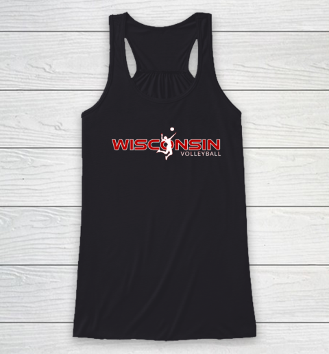 Wisconsin Volleyball Shirt WI Court Game The Badger State Souvenir Racerback Tank