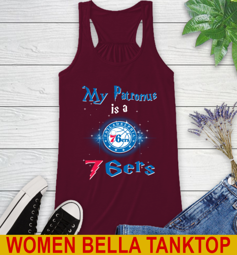 NBA Basketball Harry Potter My Patronus Is A Philadelphia 76ers Racerback Tank 2