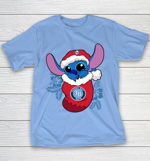 Tampa Bay Rays Christmas Stitch In The Sock Funny Disney MLB Youth T-Shirt 10