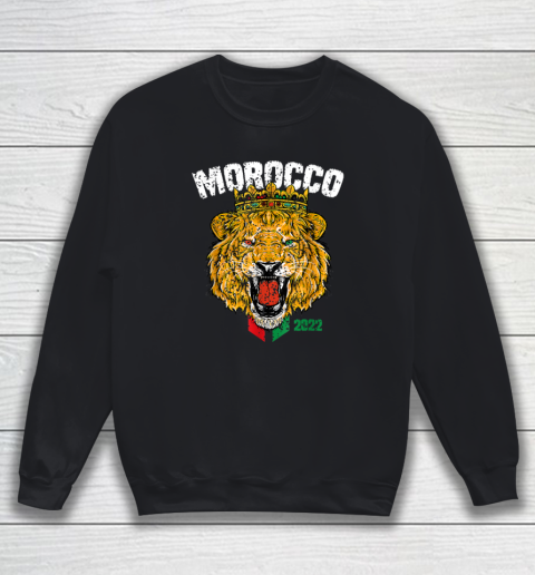 Morocco Lion Flag Sport Soccer Football Proud Sweatshirt