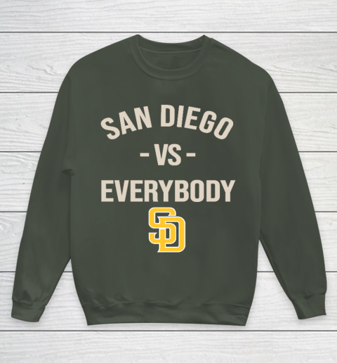 San Diego Padres Vs Everybody Youth Sweatshirt 8