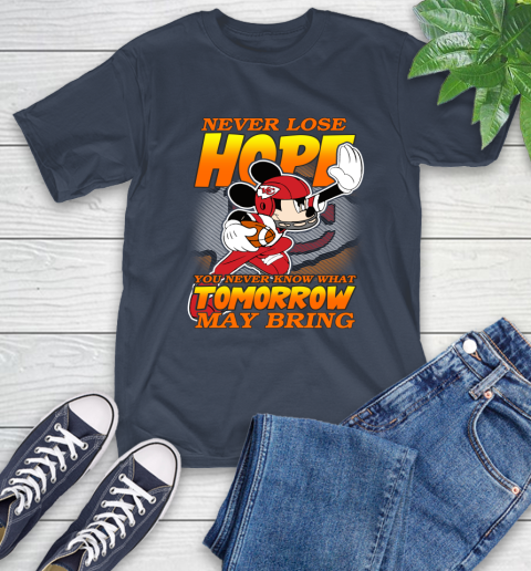 Kansas City Chiefs NFL Football Mickey Disney Never Lose Hope T-Shirt 3