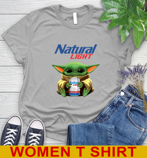 Star Wars Baby Yoda Hugs Natural Light Beer Shirt 93
