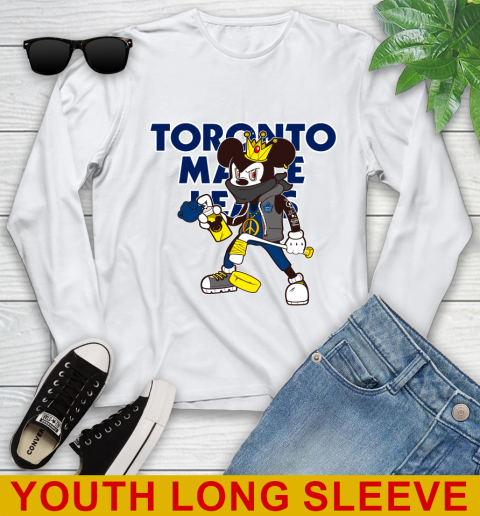 Toronto Maple Leafs NHL Hockey Mickey Peace Sign Sports Youth Long Sleeve
