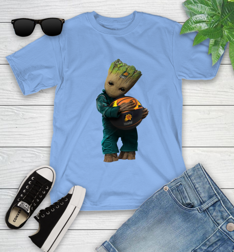 NBA Groot Guardians Of The Galaxy Basketball Sports Phoenix Suns Youth T-Shirt 11