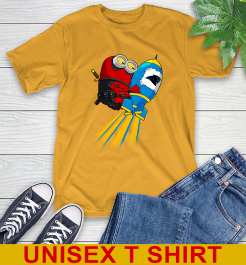 NFL Football Carolina Panthers Deadpool Minion Marvel Shirt T-Shirt 2