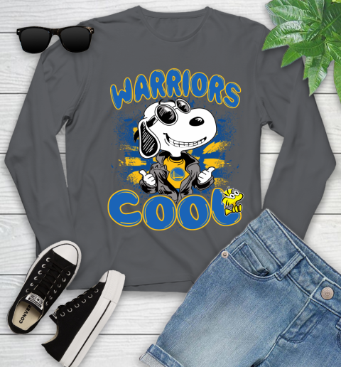 NBA Basketball Golden State Warriors Cool Snoopy Shirt Youth Long Sleeve 8