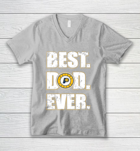 NBA Indiana Pacers Basketball Best Dad Ever Family Shirt V-Neck T-Shirt 3