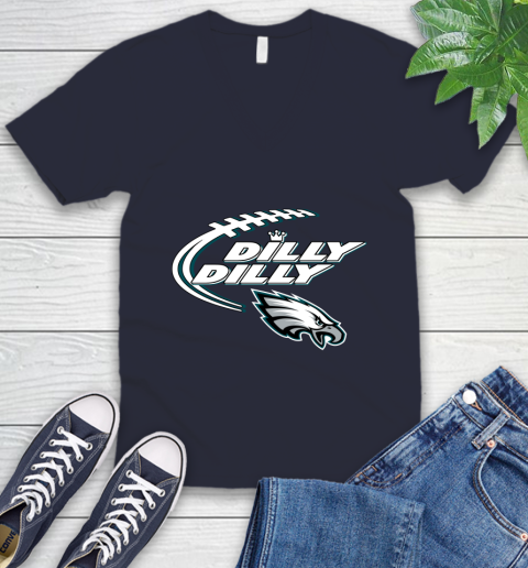 NFL Philadelphia Eagles Dilly Dilly Football Sports V-Neck T-Shirt 3