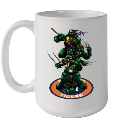 MLB Baseball Detroit Tigers Teenage Mutant Ninja Turtles Shirt Ceramic Mug 15oz