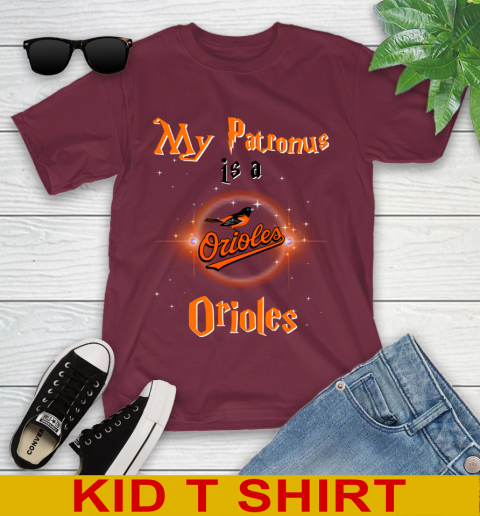 MLB Baseball Harry Potter My Patronus Is A Baltimore Orioles Youth T-Shirt 5
