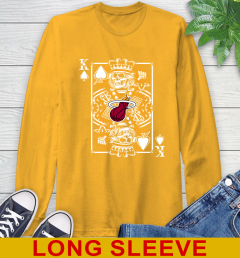 Miami Heat NBA Basketball The King Of Spades Death Cards Shirt Long Sleeve T-Shirt 2